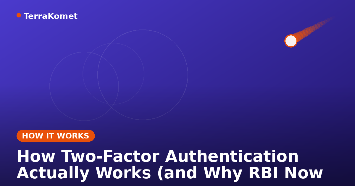 How Two-Factor Authentication Actually Works (and Why RBI Now Requires It)