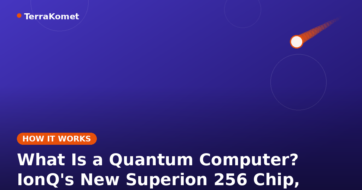 What Is a Quantum Computer? IonQ's New Superion 256 Chip, Explained