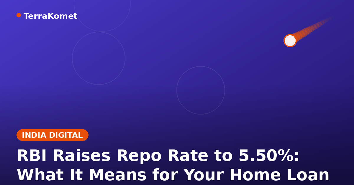 RBI Raises Repo Rate to 5.50%: What It Means for Your Home Loan EMI