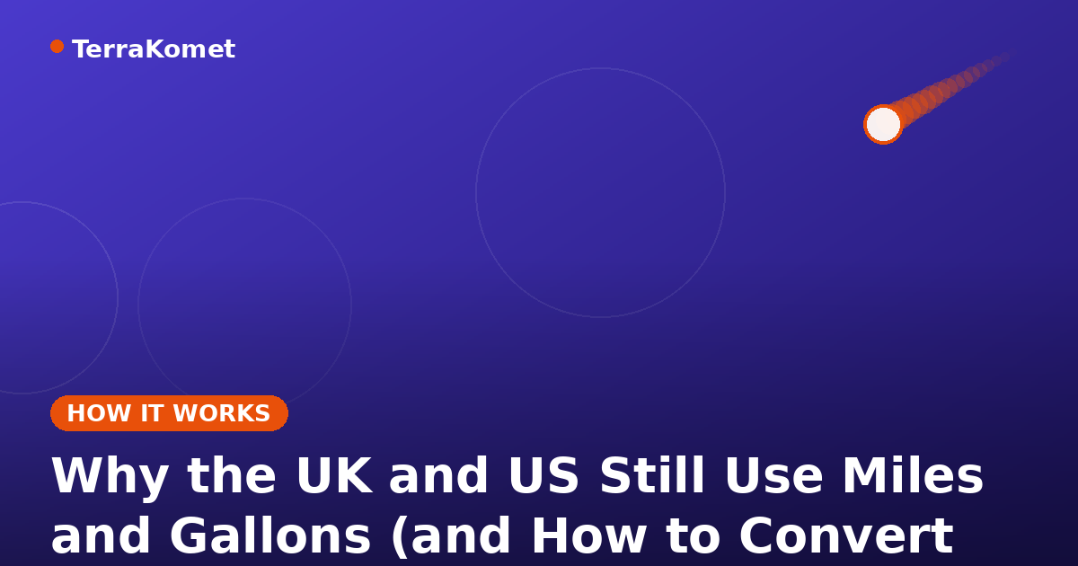 Why the UK and US Still Use Miles and Gallons (and How to Convert Them)